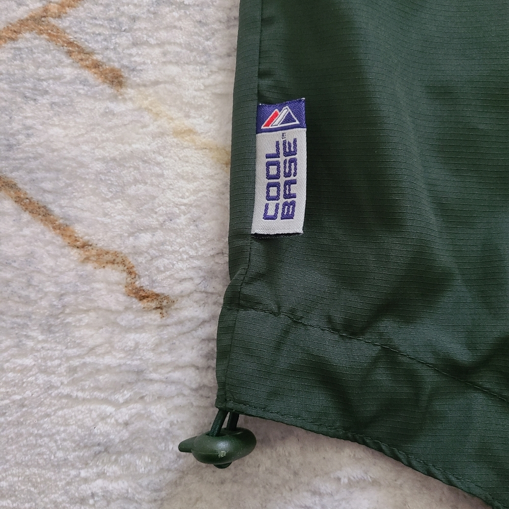 Majestic Athletic Adult Cool Base Convertible Gamer Jacket Windbreaker XL Green - Picture 7 of 12